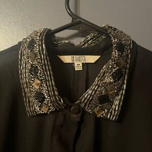 BB Dakota Black Jacket with Embellished Collar